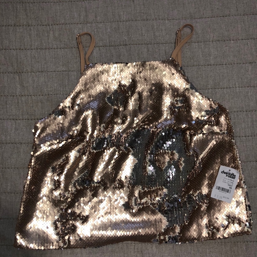 Sequin gold/silver top